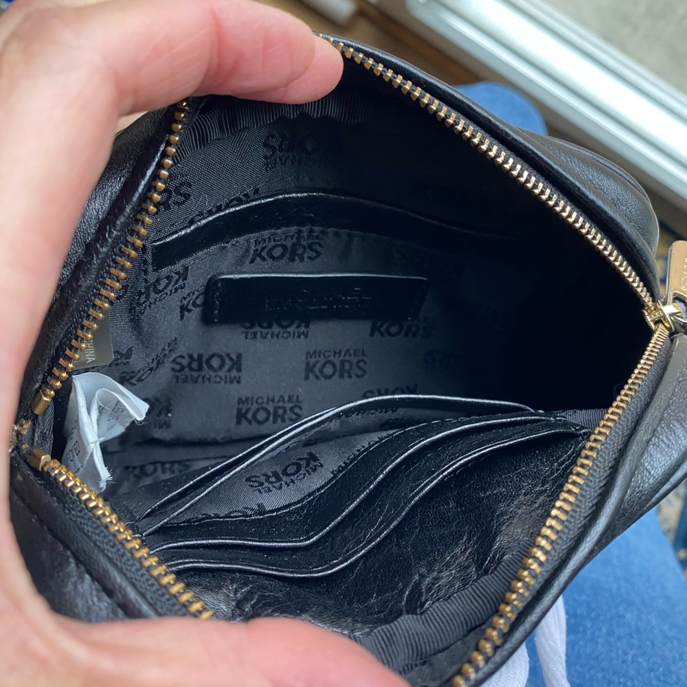 Mini Michael Kors Leather Trim Calf Hair Crossbody Bag - Picture 8 of 9